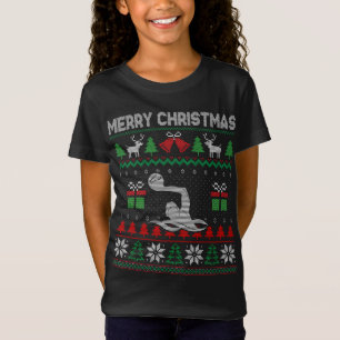 Camiseta Navidades feos Jugador de waterpolo Santa Tree Xma