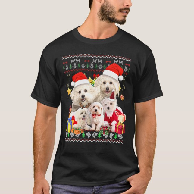 Camiseta Navidades feos malteses sudan Santa Hat (Anverso)