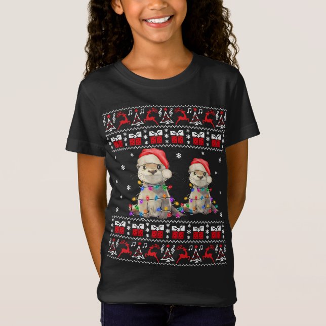 Camiseta Navidades feos más suaves luces de Navidad Mamáes  (Anverso)