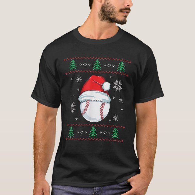 Camiseta Navidades feos niños de béisbol pegan a Santa Paja (Anverso)