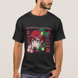 Camiseta Navidades feos Otaku Ahegao Ecchi Etchi Lewenta He