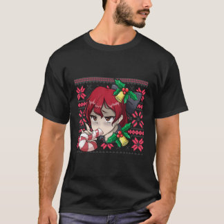 Camiseta Navidades feos Otaku Ahegao Ecchi Etchi Lewenta He