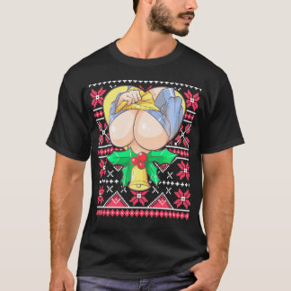 Camiseta Navidades feos Otaku Ahegao Ecchi Etchi Lewenta He