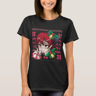 Camiseta Navidades feos Otaku Ahegao Ecchi Etchi Lewenta He
