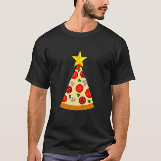 Camiseta navidades feos pizza tree graciosos navideños ital