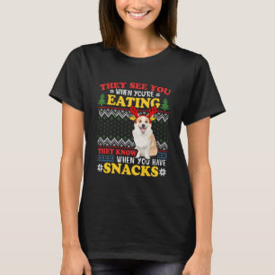 Camiseta Navidades feos que ven que estás comiendo Navidad
