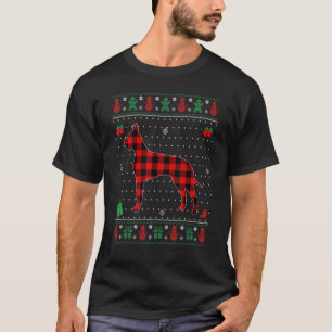 Camiseta Navidades feos Red Plaid Great Dane