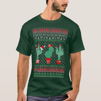 Camiseta Navidades feos Sucultores del patrón de Cactus Swe