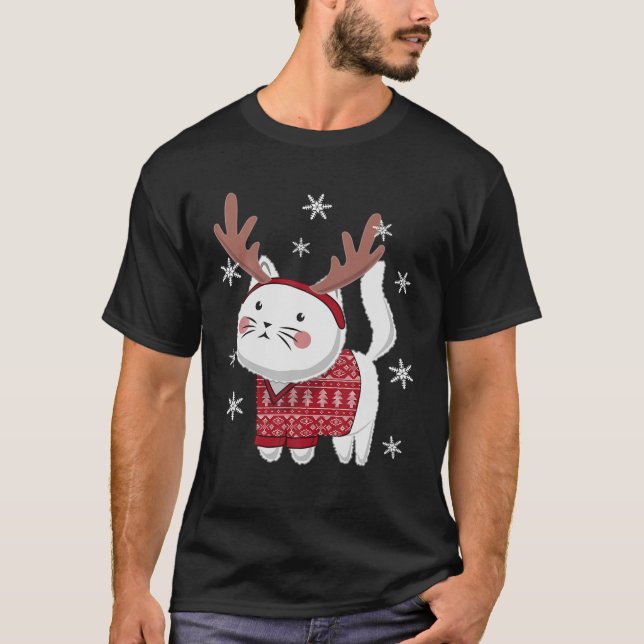 Camiseta Navidades feos sudan renos gatos anteros Headba (Anverso)