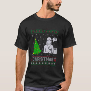Camiseta Navidades feos sudorosos iluminan árboles de navid