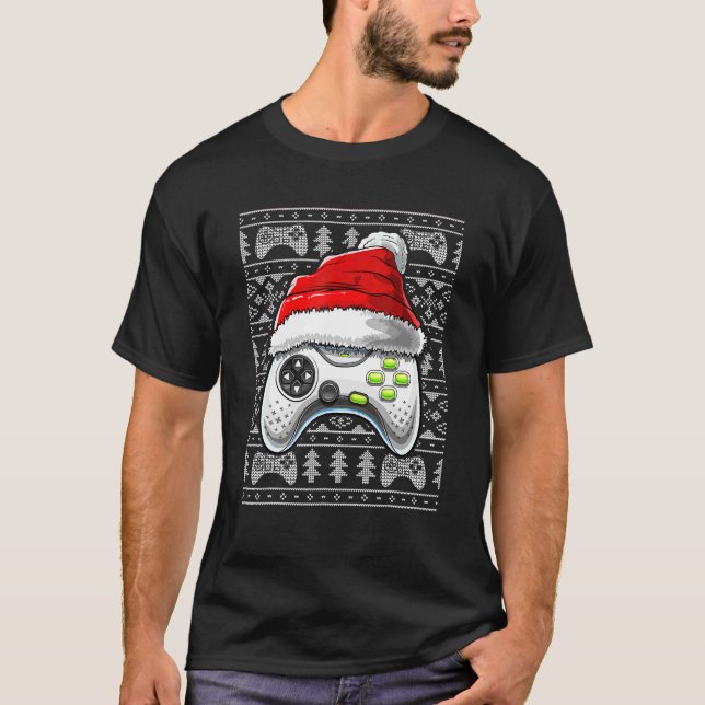 Camiseta Navidades feos Video Game Controller Navidad Gam (Anverso)