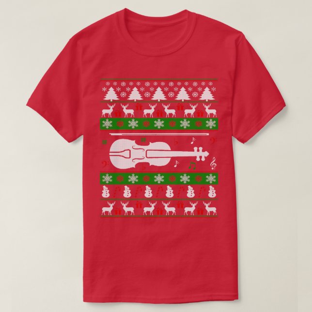 Camiseta Navidades feos violinistas susurran a los amantes (Diseño del anverso)