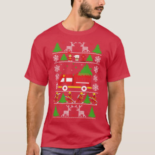 Camiseta Navidades feos y bomberos sudan un gran regalo par