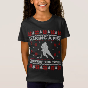 Camiseta Navidades feos y graciosos de hockey susurran rega