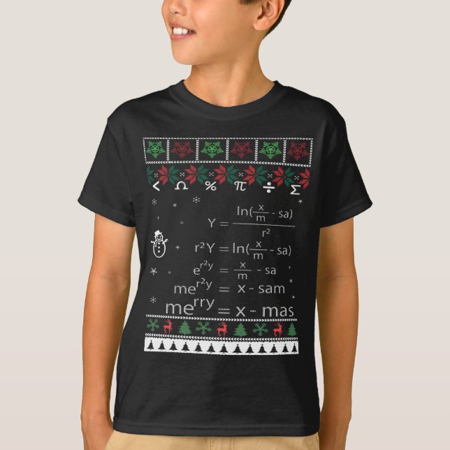 Camiseta Navidades feos y graciosos de matemáticas dan navi (Anverso)