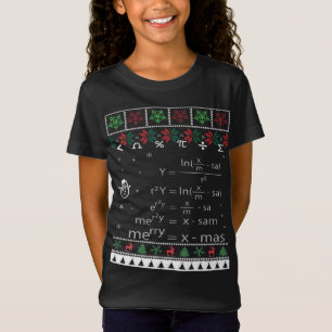 Camiseta Navidades feos y graciosos de matemáticas dan navi