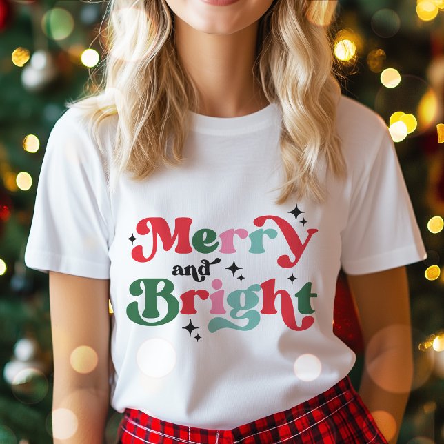 Camiseta Navidades Festividades Coloridas Y Brillantes Retr (Subido por el creador)