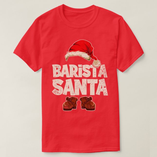 Camiseta Navidades festivos de Barista Santa Claus Xmas (Diseño del anverso)