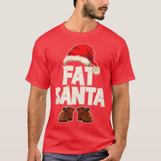 Camiseta Navidades festivos de Navidad Fat Santa Funny