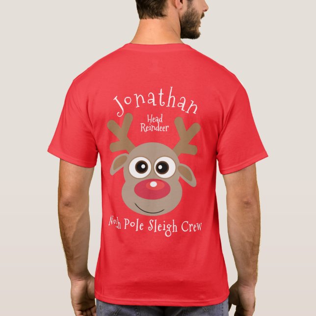 Camiseta Navidades festivos modernos diversión familiar (Reverso)