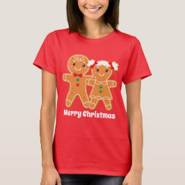 Camiseta Navidades festivos pan de jengibre agregar texto
