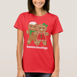 Camiseta Navidades festivos pan de jengibre agregar texto