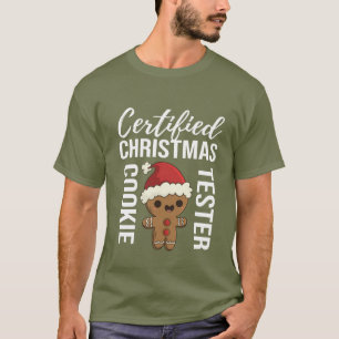 Camiseta Navidades festivos, prueba de cookies, arte de pal