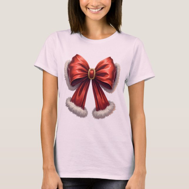 Camiseta Navidades festivos Red Bow (Anverso)