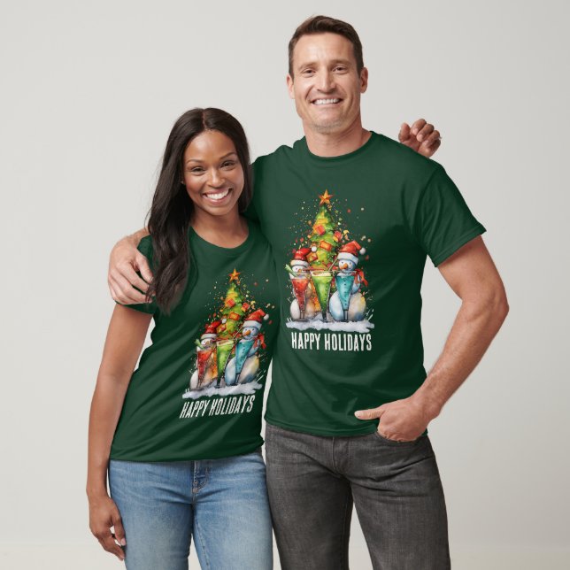 Camiseta Navidades festivos snowman añaden texto (Unisexo)