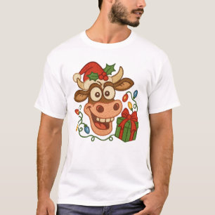 Camiseta Navidades festivos vacacionan con Santa Hat