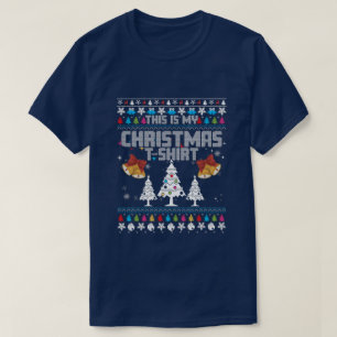 Camiseta navidades festivos viendo películas unisex