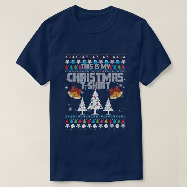Camiseta navidades festivos viendo películas unisex (Diseño del anverso)