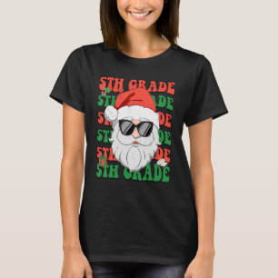 Camiseta Navidades Fiesta de 5º grado Santa Claus Profesor