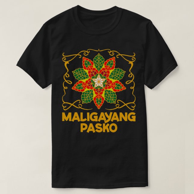 Camiseta Navidades filipinos Pinoy Maligayang Pasko  (Diseño del anverso)