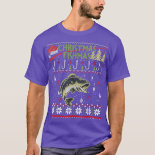 Camiseta Navidades Fishmas Gracioso regalo de pesca de burr