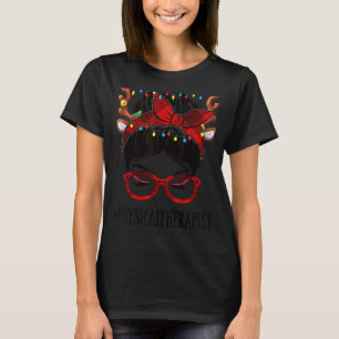 Camiseta Navidades fisioterapeutas Mujer Messy Bun Buffa