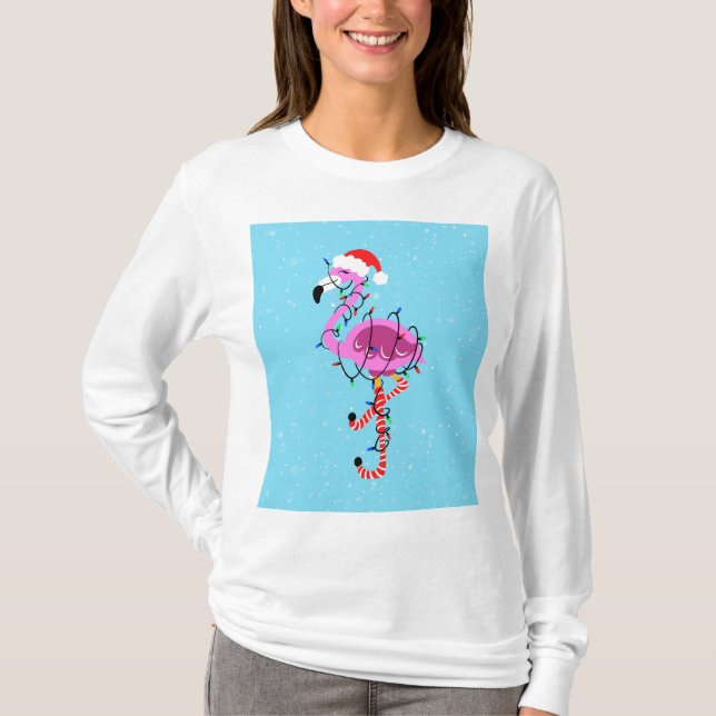 Camiseta Navidades Flamingo (Anverso)