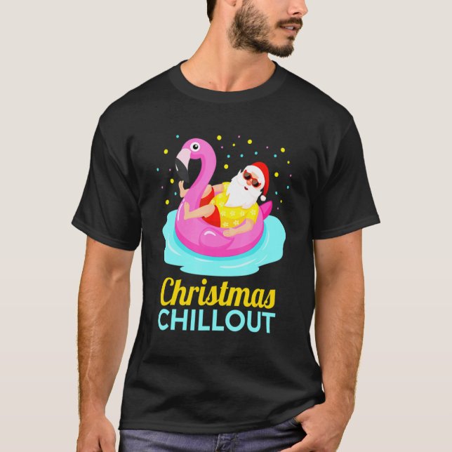 Camiseta Navidades Flamingo Chillout Design (Anverso)