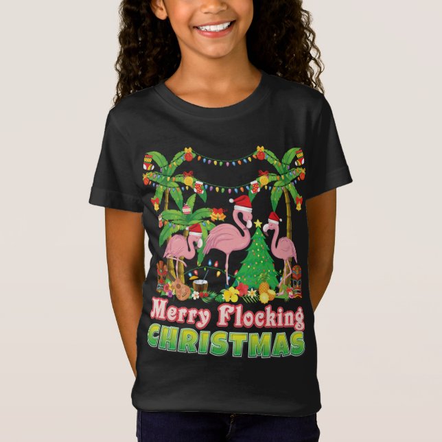 Camiseta Navidades Flamingo Palm Feo Sweet (Anverso)
