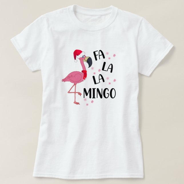 Camiseta Navidades Flamingo T-Shirt (Diseño del anverso)