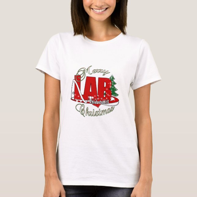 CAMISETA NAVIDADES FLEBOTOMISTAS DE LAB (Anverso)