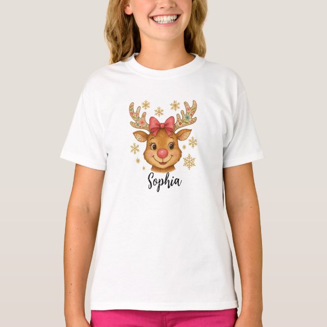 Camiseta Navidades florales de Cute Coquette (Anverso)