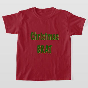 Camiseta Navidades Forestales Green Gold Brat On Red