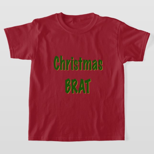 Camiseta Navidades Forestales Green Gold Brat On Red (Distribución)