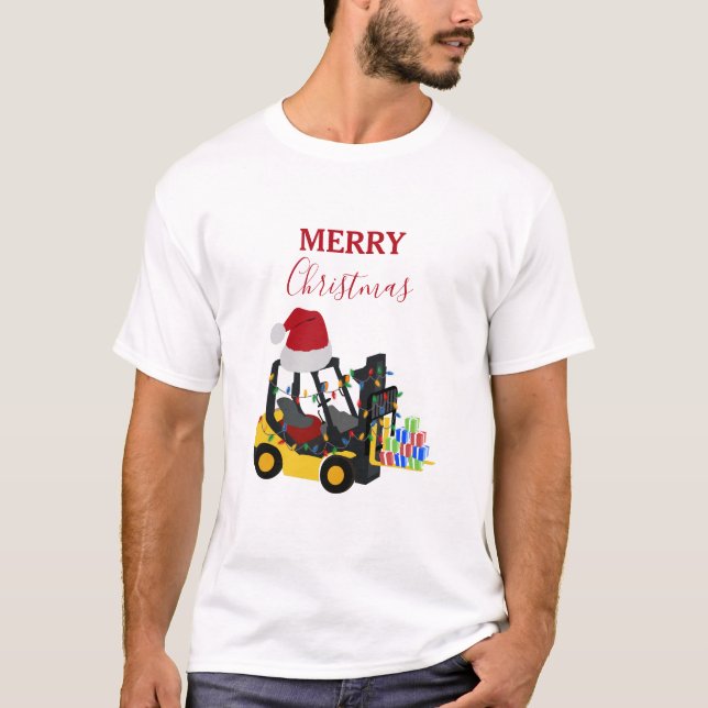 Camiseta Navidades Forklift Truck (Anverso)