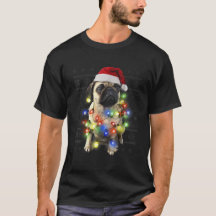 Navidades fotoreales suaves iluminan Pug