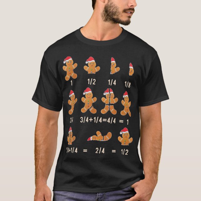 Camiseta Navidades Fracción de pan de jengibre Mamáes de ga (Anverso)