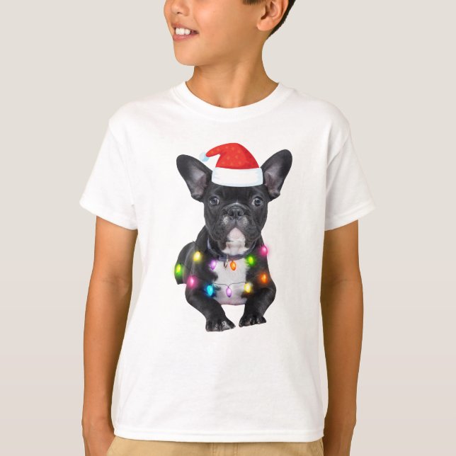 Camiseta navidades franceses regalos para amantes del bulld (Anverso)
