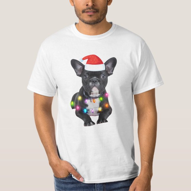 Camiseta navidades franceses regalos para amantes del bulld (Anverso)