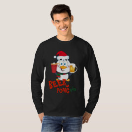 Camiseta Navidades FUNNY BEER PONG Penguin